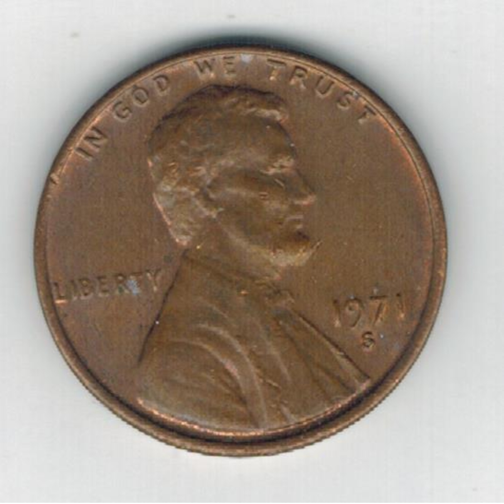 USA, Lincoln Cent, 1971 S,used , See Scan. - 1909-1958: Lincoln, Wheat Ears Reverse