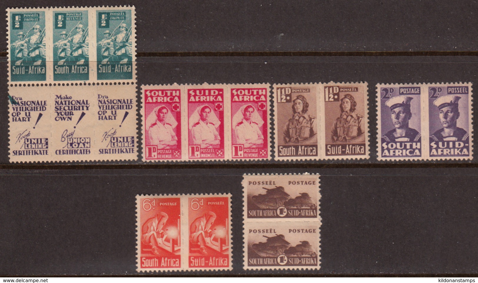 South Africa 1942-43 Mint No Hinge/mounted, See Notes, Sc# 90-93,96-97 - Neufs