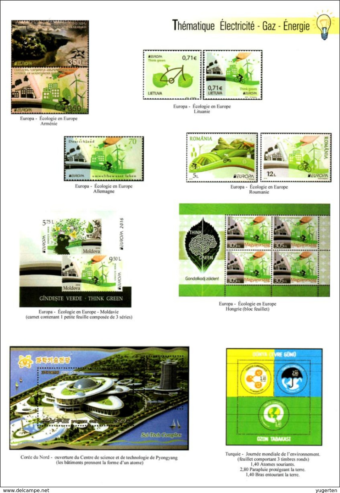 2 Color Pages - Philatelic Magazine - EUROPA - ECOLOGY - Think Green - 2 Scans - 2016