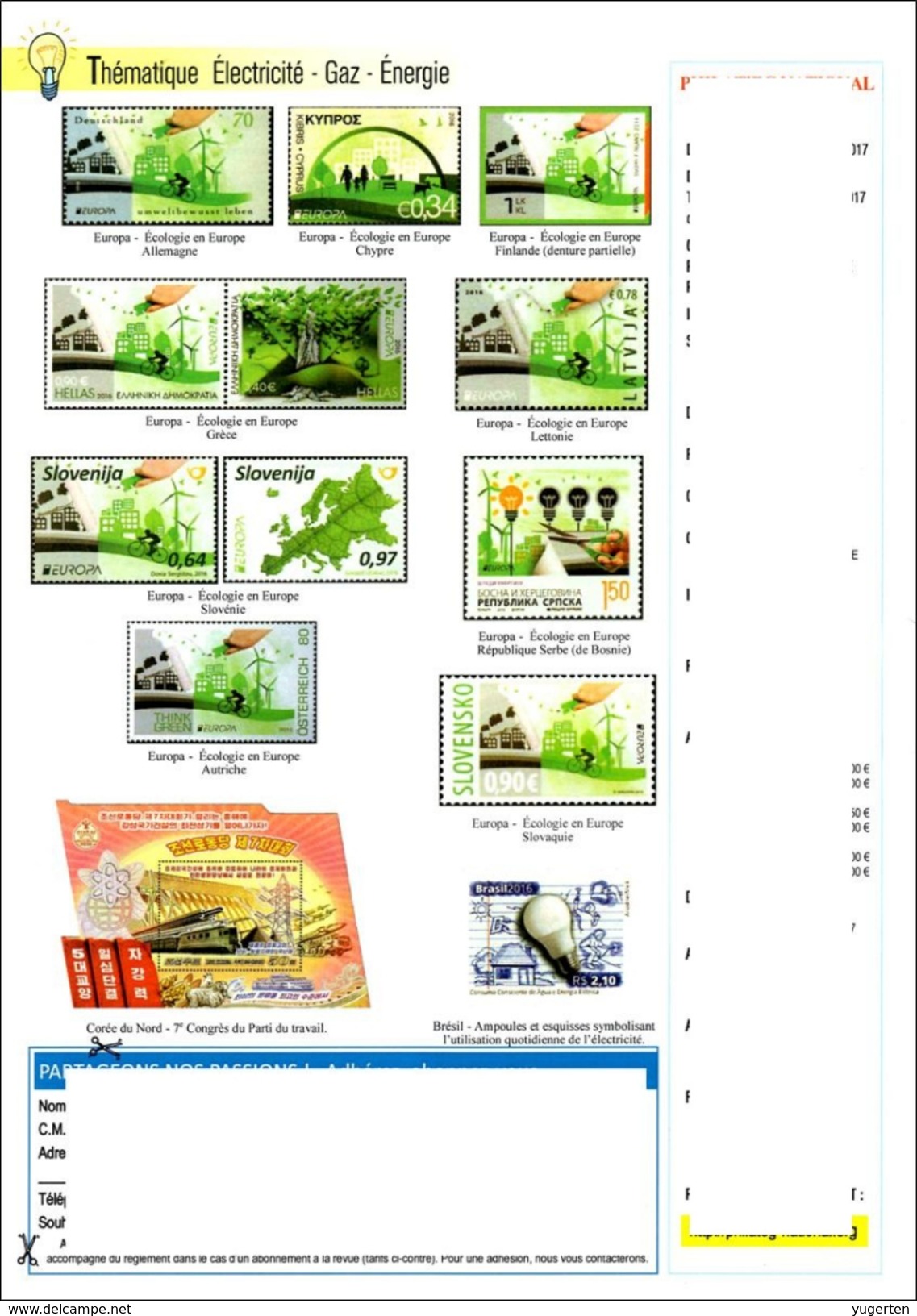 2 Color Pages - Philatelic Magazine - EUROPA - ECOLOGY - Think Green - 2 Scans - 2016