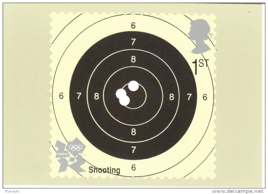 The Olympic And Paralympic Games Stamp Card - Shooting - Tiro (armas)