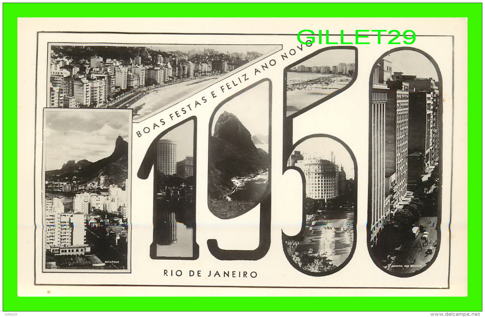 RIO DE JANEIRO, BRESIL - BOAS FESTAS E FELIZ ANON NOVO 1950 - - Rio De Janeiro