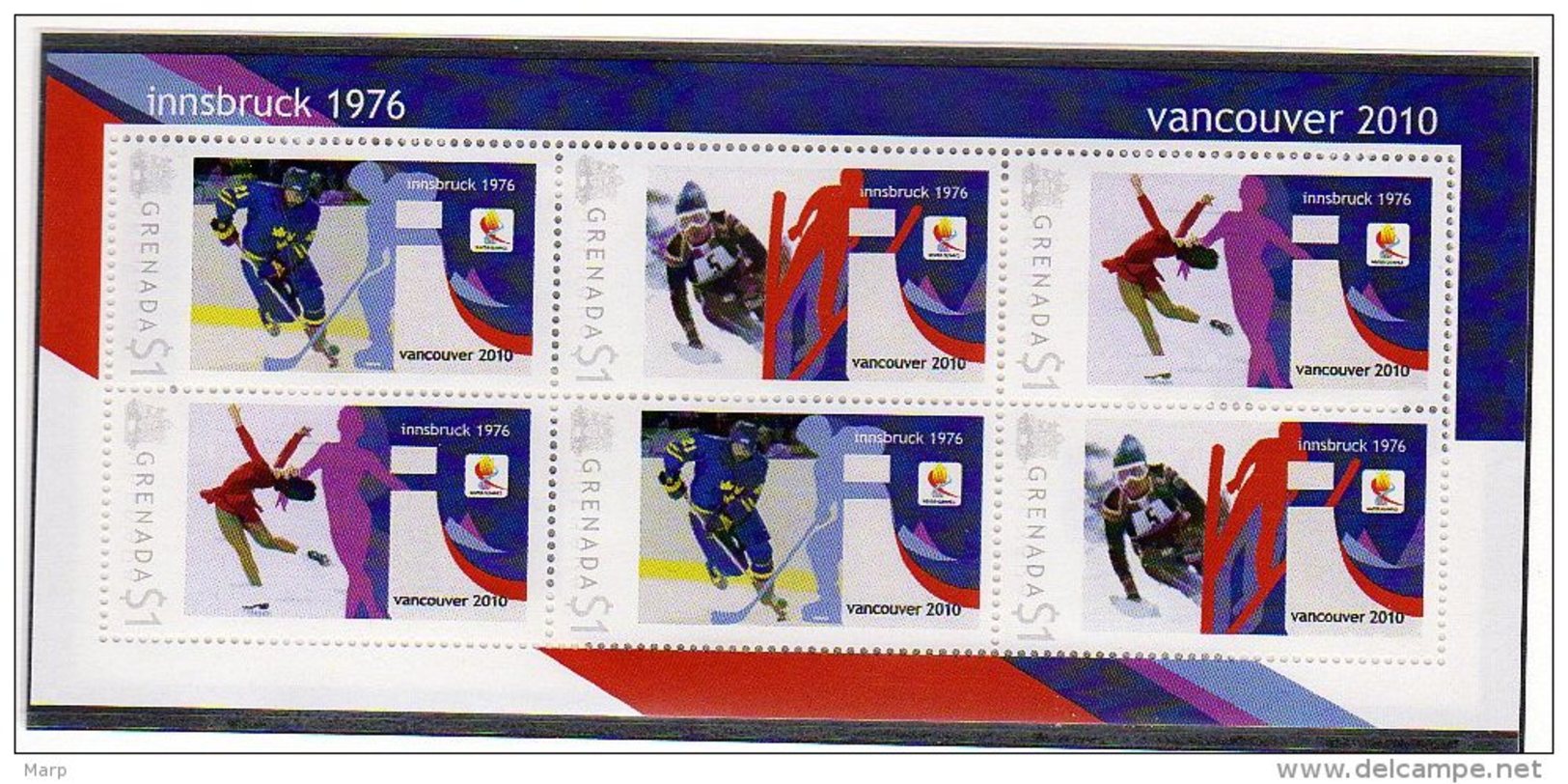 Grenada S/Sheet Mnh Olympic Games Vancouver 2010 With Ice Hockey And Other Sports - Winter 2010: Vancouver