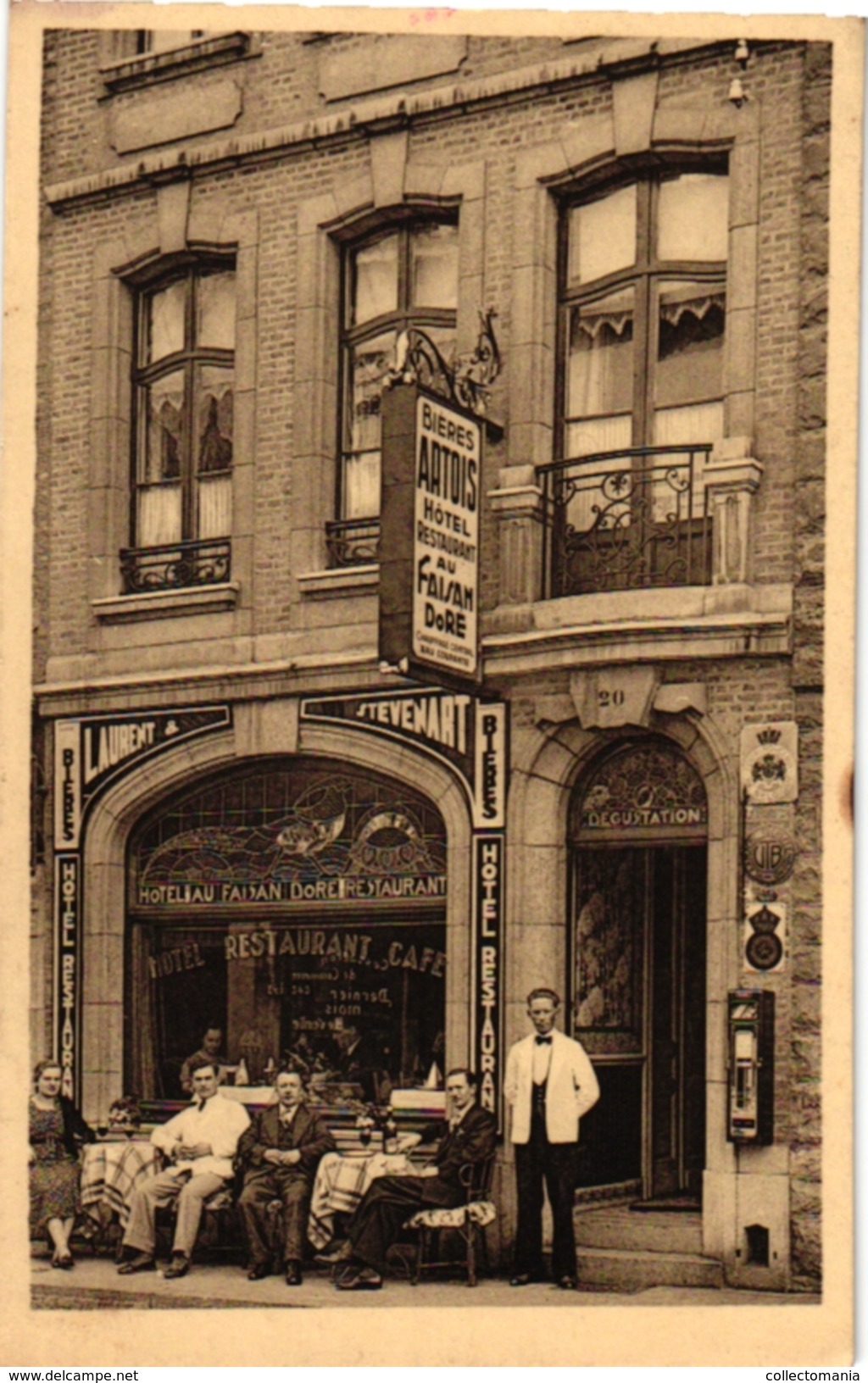 1 Carte Postale Dinant S Meuse Hotel Au Faisan DORE  Rue Grande 20  Laurent Stevenart - Andenne