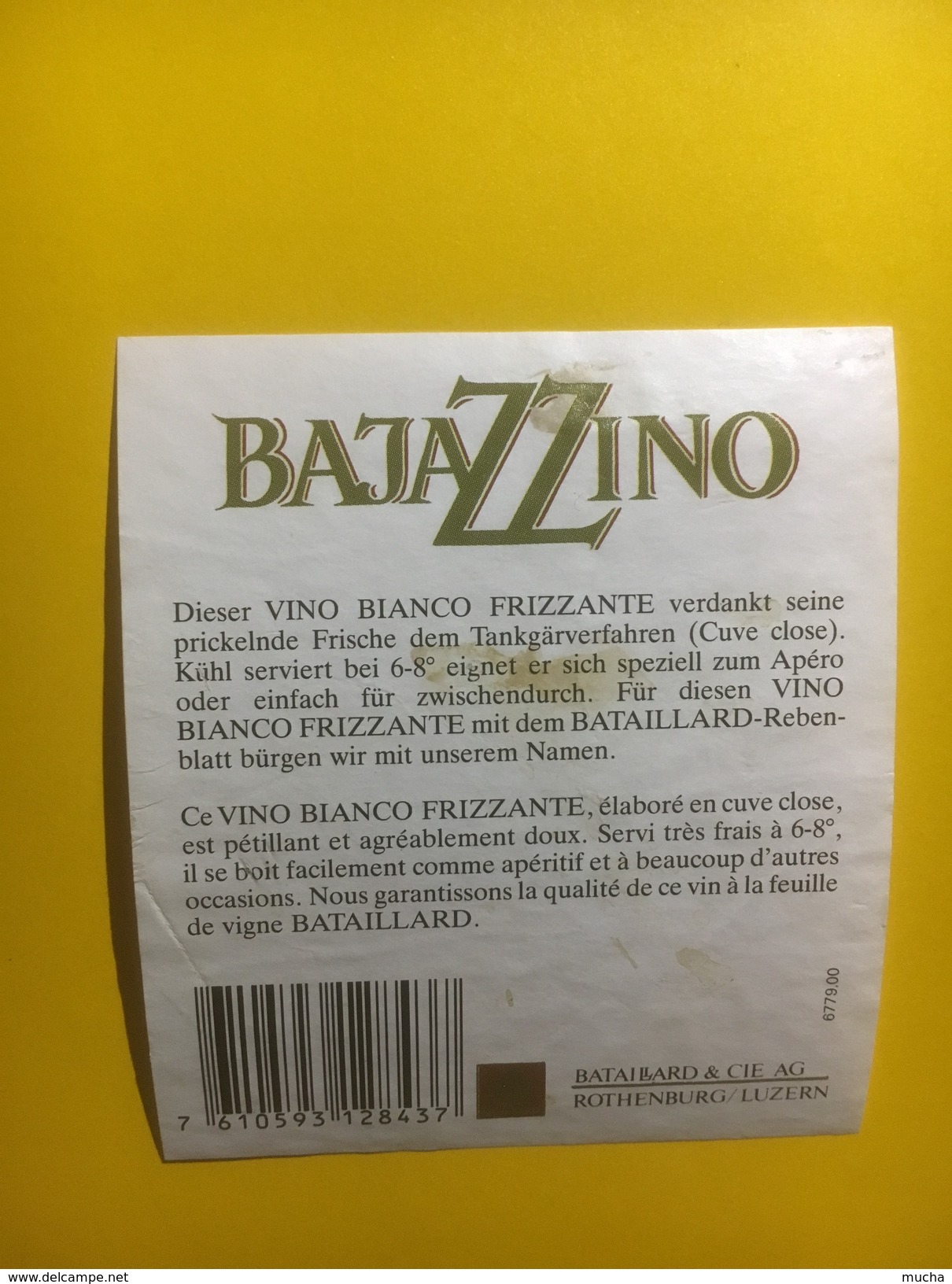 3919 - Bajazzino Vino Spumante Bianco Estero - Tanz