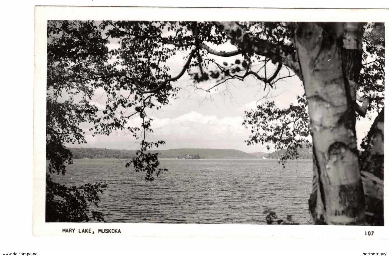 HUNTSVILLE, Ontario, Canada, View Of Mary Lake, 1940's RPPC, Muskoka County - Huntsville