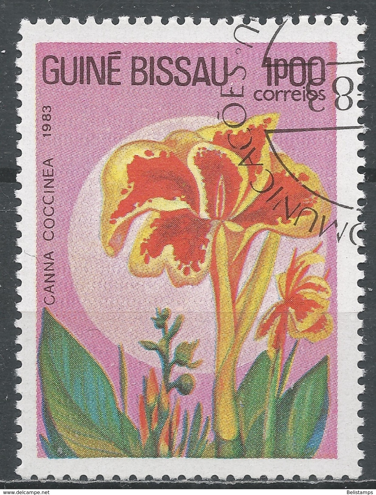 Guinea-Bissau 1983. Scott #517 (U) Flower, Canna Coccinea, Fleurs * - Guinée-Bissau