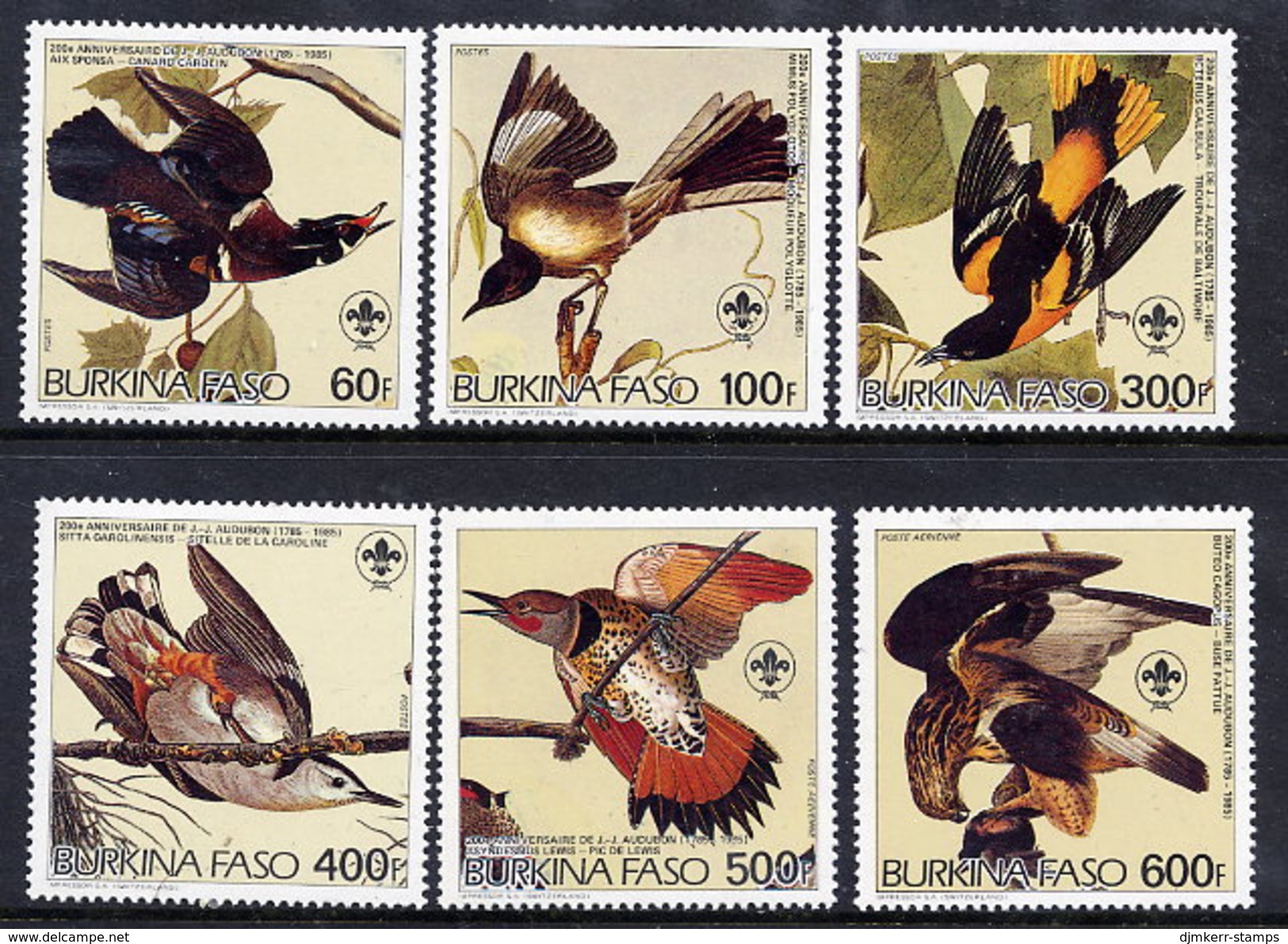 BURKINA FASO 1985 Audubon Bicentenary MNH / ** - Other & Unclassified