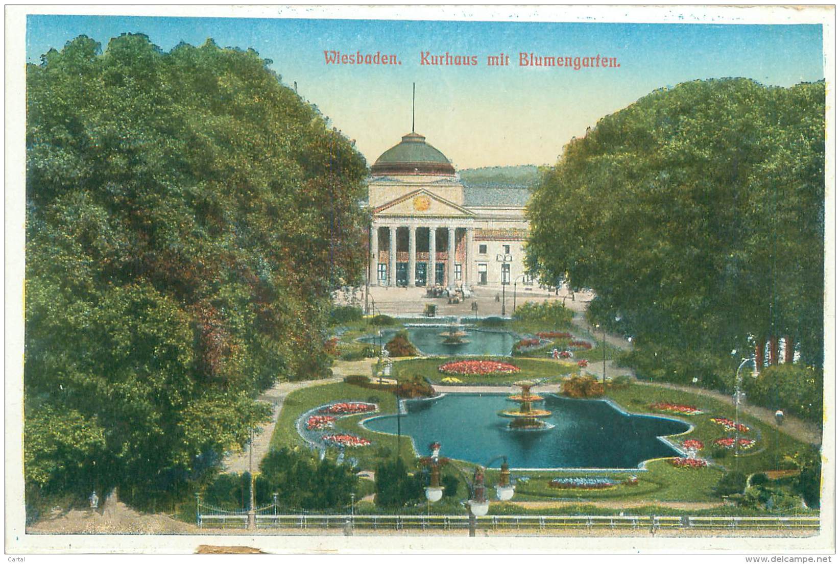 CPM - WIESBADEN - Kurhaus Mit Blumengarten - Wiesbaden