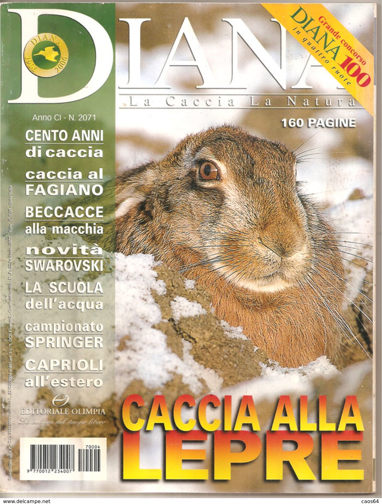 DIANA CACCIA  N. 2026 RIVISTA - Italiaans