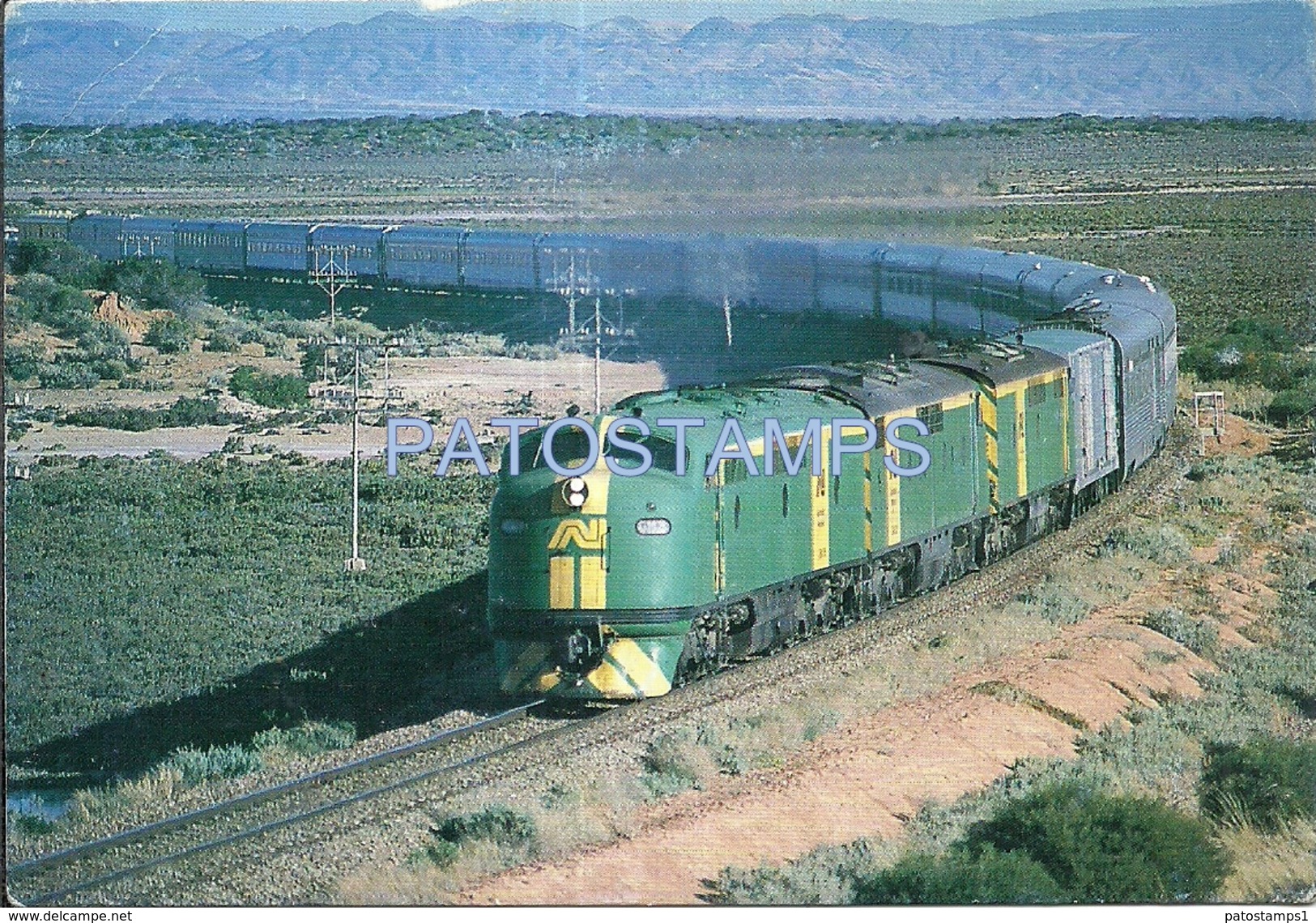 70532 TRAIN TREN TRIPLE GM'S RACE POPULAR GHAN PASSENGER US POSTAL POSTCARD - Eisenbahnen