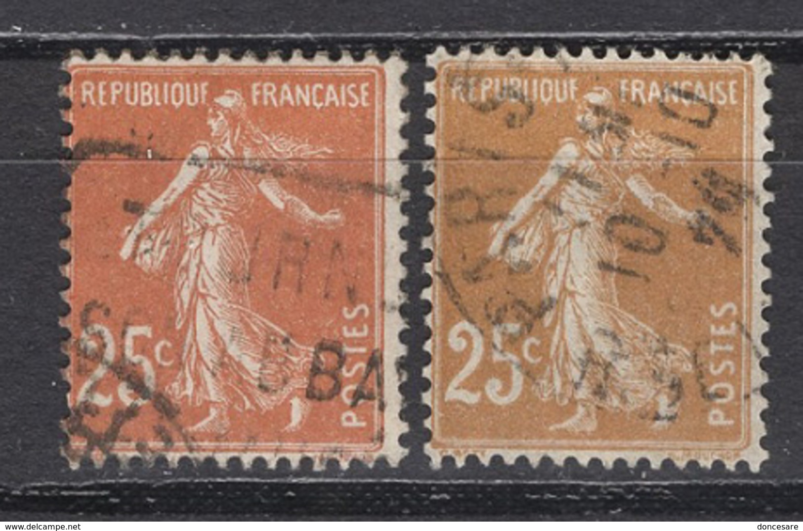 FRANCE 1926/1927 - Y.T. N° 235 X 2 NUANCES  - OBLITERES - - Used Stamps