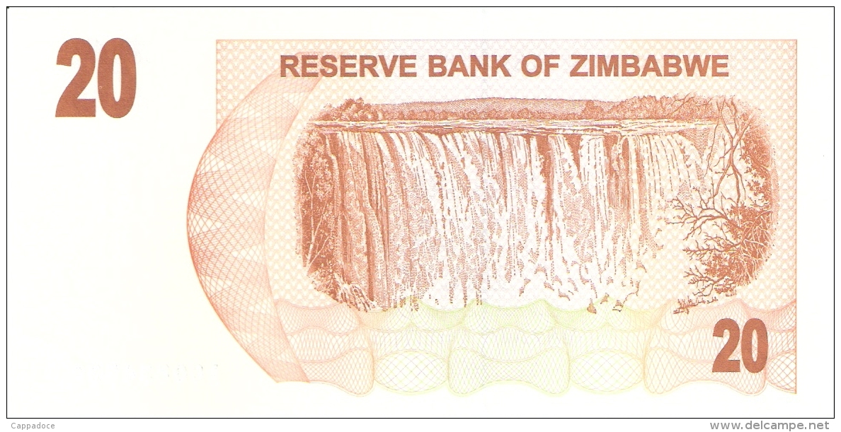 ZIMBABWE   20 Dollars   1/8/2006   P. 40   UNC - Zimbabwe