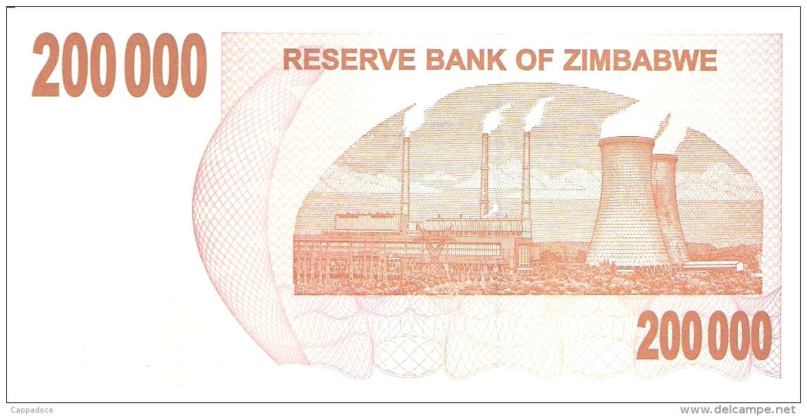 ZIMBABWE   200,000 Dolars   1/7/2007   P. 49   UNC - Zimbabwe