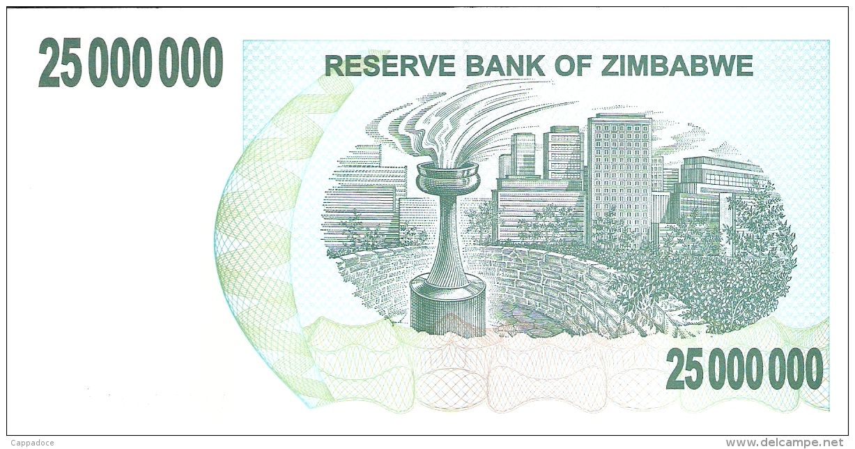 ZIMBABWE   25 Million Dollars     2/4/2008   P. 56   UNC - Zimbabwe