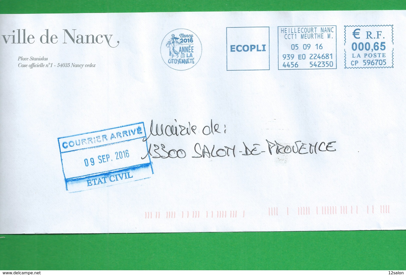 FRANCE Obl Ville De Nancy Theme Semeuse - 1961-....