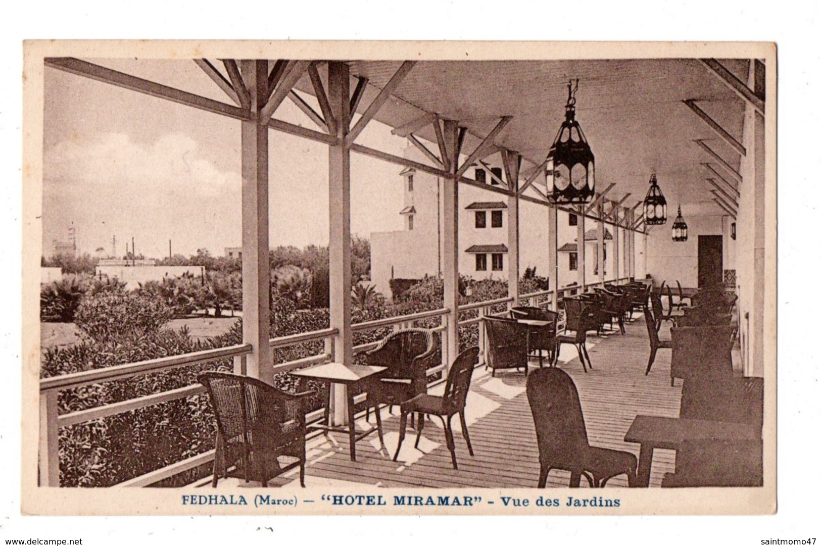 MAROC .  FEDHALA . " HÔTEL MIRAMAR " . VUE DES JARDINS - Réf. N°1308 - - Autres & Non Classés