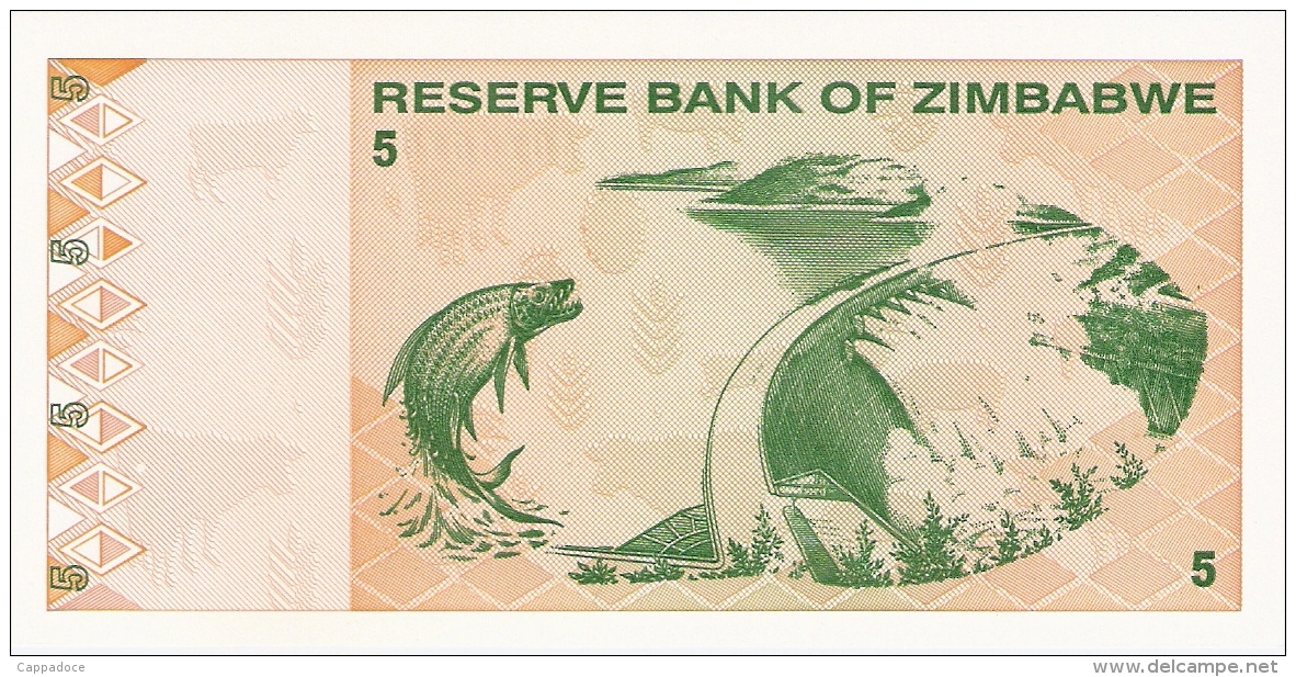 ZIMBABWE   5 Dollars   2/2/2009   P. 93   UNC - Zimbabwe