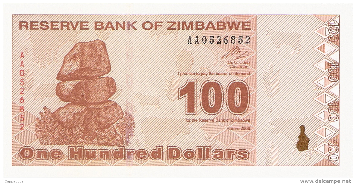 ZIMBABWE   100 Dollars   2/2/2009   P. 97   UNC - Zimbabwe