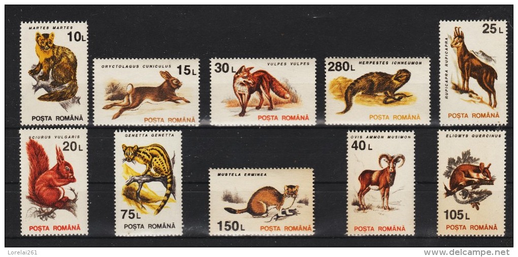 1993 -  Serie Courante/animaux Mi 4901/4910 Et Yv 4094/4103 MNH - Ungebraucht