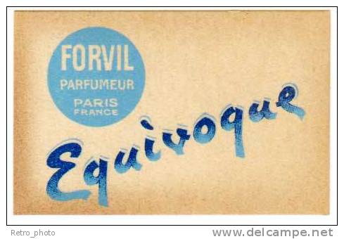 Carte Parfumée Forvil Parfumeur, Equivoque - Profumeria Antica (fino Al 1960)