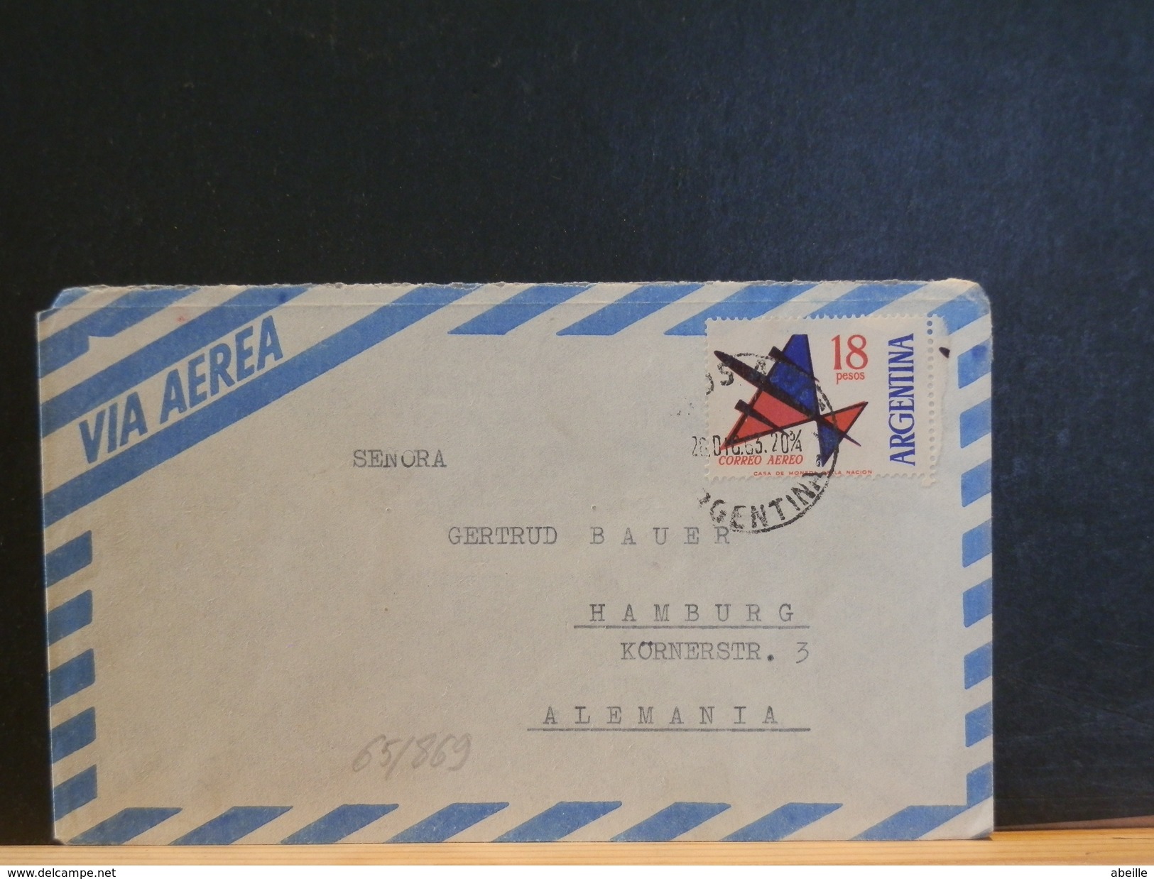 55/869    LETTRE   ARG. POUR ALLEMAGNE - Luftpost