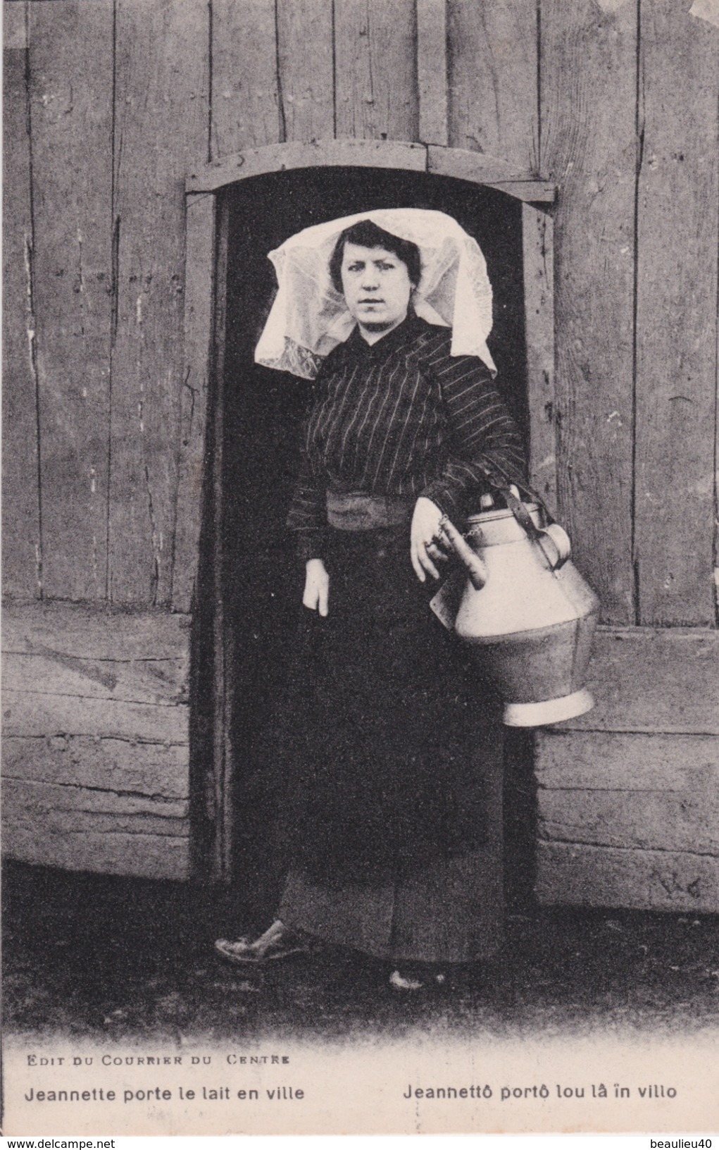 LAITIÈRE   LIMOUSINE  JEANNETTE PORTE LE LAIT EN VILLE   (JEANNETTE PORTO  LOU LA IN VILLO) - Street Merchants