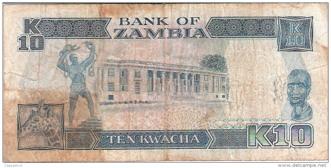 ZAMBIE   10 Kwacha   ND  (1989-91)    Sign.8   P. 31a - Zambia