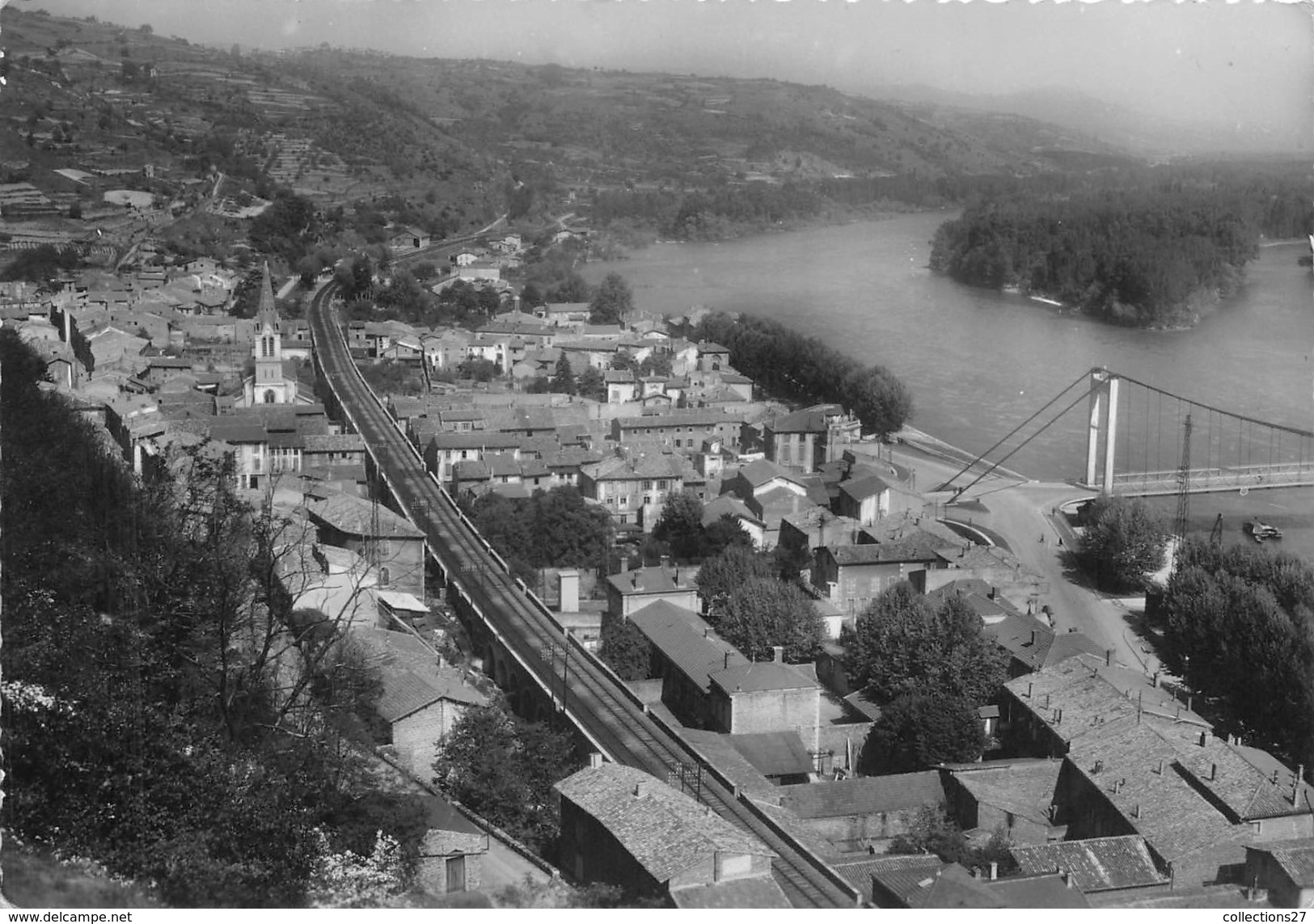 07-SERRIERES- VUE D'ENSEMBLE DE LA CILLE ET LE RHÔNE - Serrières