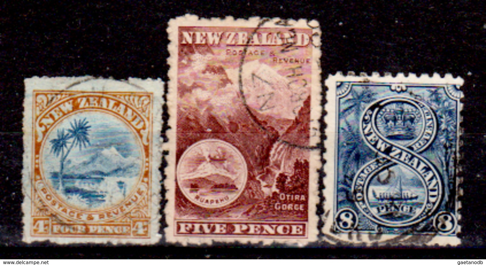 Nuova-Zelanda-0036 - 1898 - Y & T N. 85, 86, 89 (o) Used - Senza Difetti Occulti. - Used Stamps