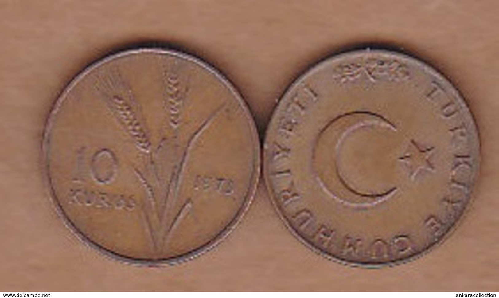 AC - TURKEY - 10 KURUS 1973 COPPER AS IT IS SEEN - Turquie