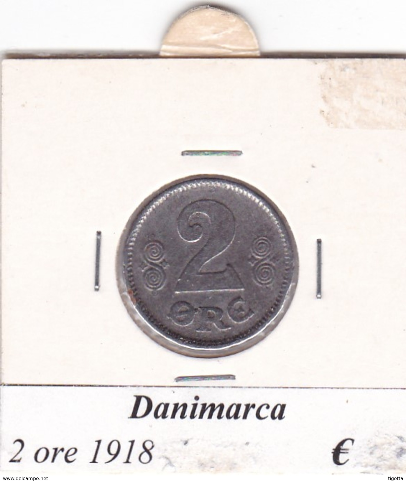 DANIMARCA   2 ORE  1918  COME DA FOTO - Danimarca