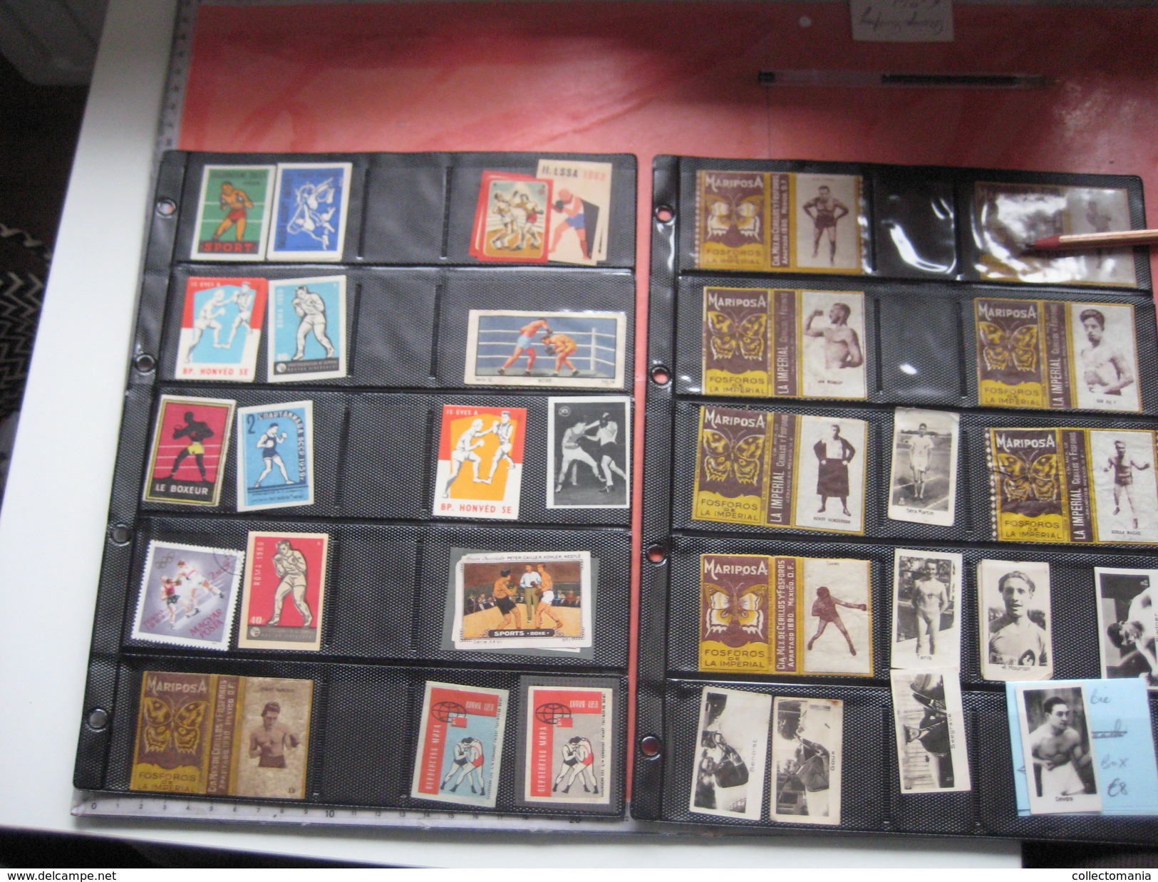 many cards, all photograped: photos, tradecards, cards, labels,  LUTTE 1907 poster stamp; Siam kick boxing ; ALBERT MAES