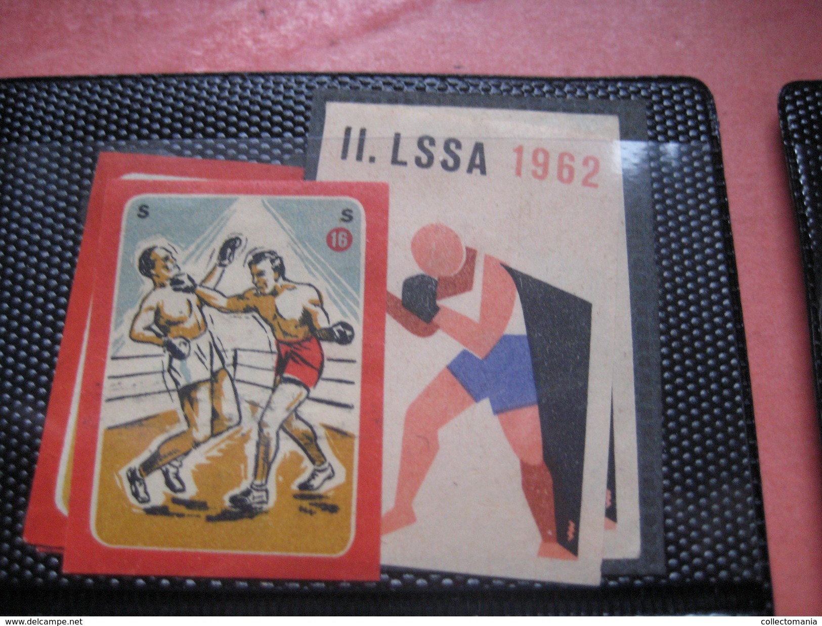 many cards, all photograped: photos, tradecards, cards, labels,  LUTTE 1907 poster stamp; Siam kick boxing ; ALBERT MAES