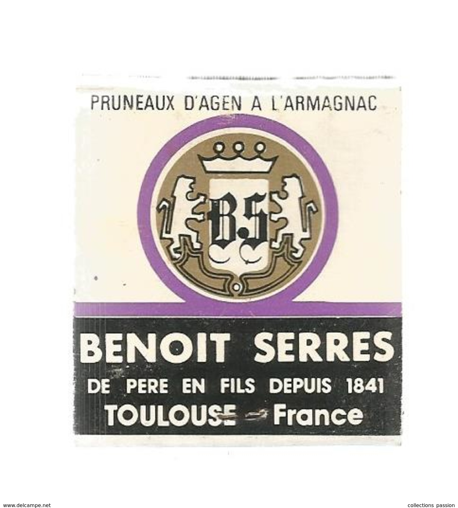 G-I-E , Tabac , Boite  D'ALLUMETTES  ,  Publicité  , 2 Scans , Liqueur , Fine , Donjon , BENOIT SERRES , TOULOUSE - Boites D'allumettes - Etiquettes