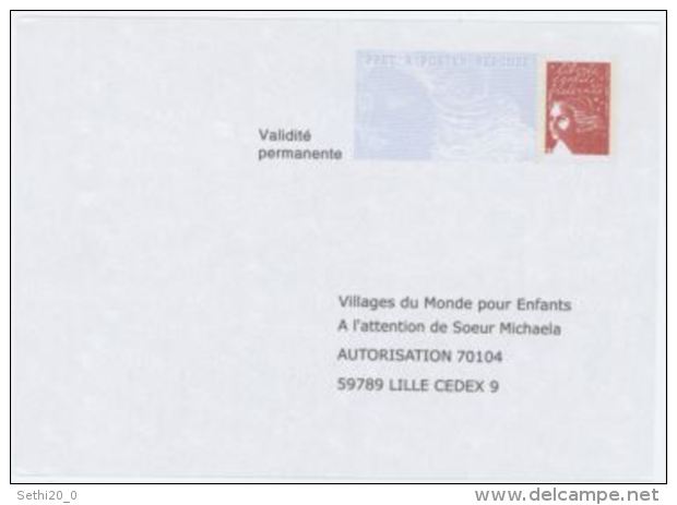 France PAP Réponse Luquet RF 0406469 Villages Du Monde Pour Enfants - Listos Para Enviar: Respuesta /Luquet