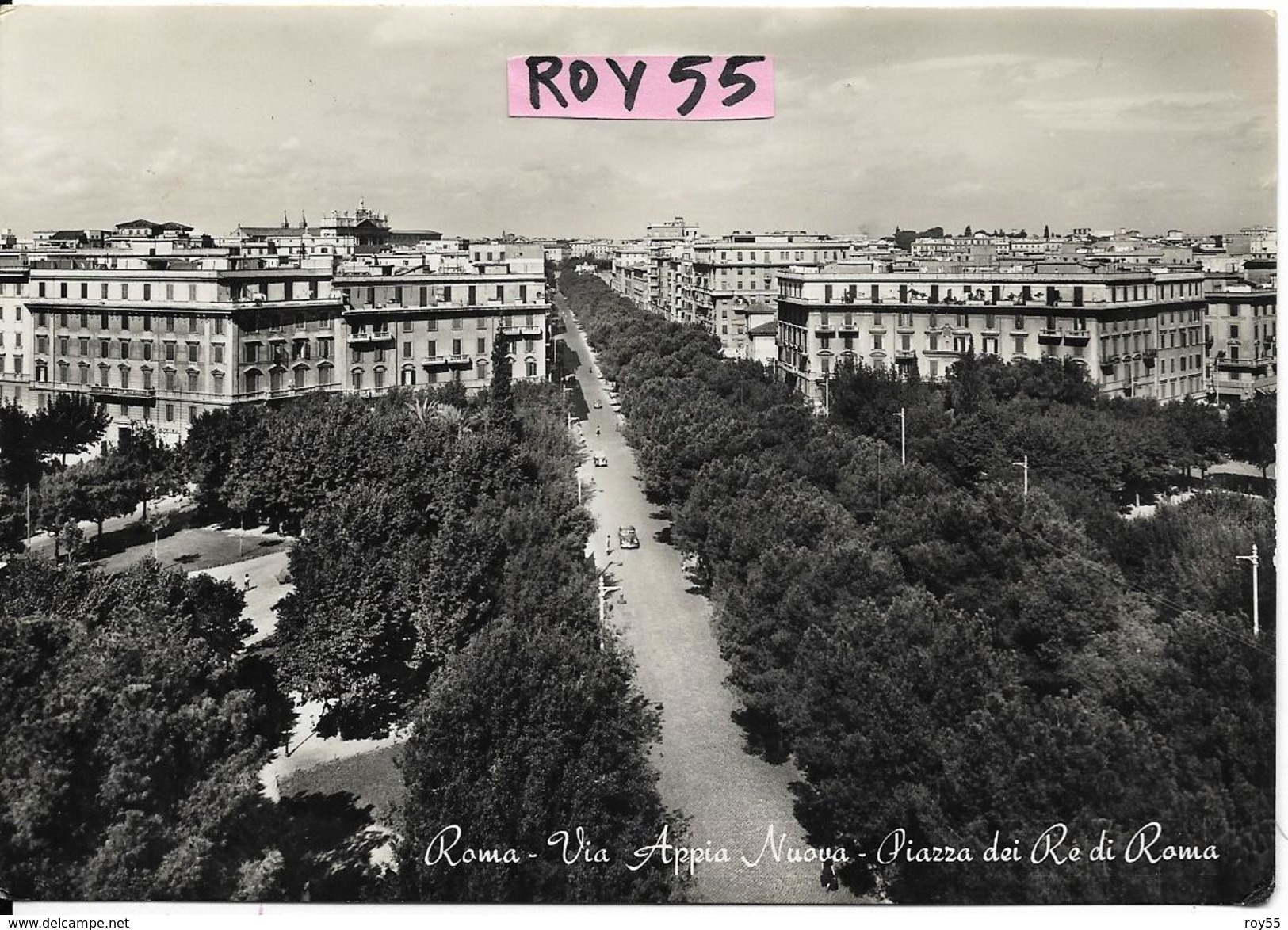 Lazio-roma Quartiere S.giovanni Piazza Dei Re Di Roma Via Appia Nuova Veduta Panoramica D'epoca Anni 50 - Orte & Plätze