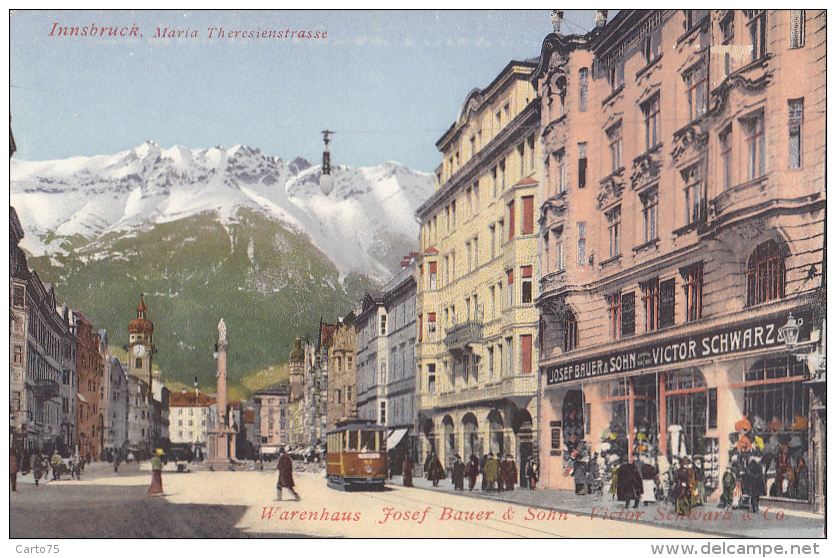 Autriche - Innsbruck - Tramway Commerces Maria Theresienstrasse - Innsbruck