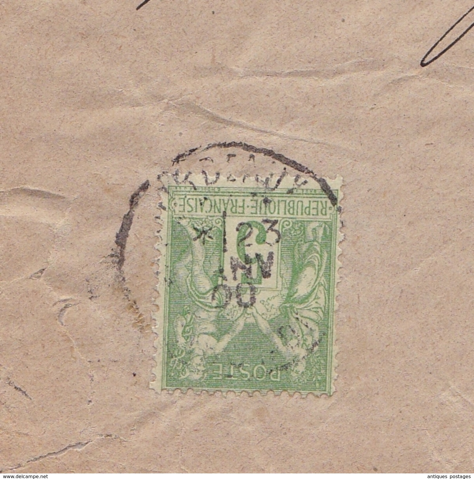 Lettre Bordeaux Gironde Pour Tammerfors Tampere Finlande Finland 1900 Timbre Type Sage 5c Vert Jaune - 1898-1900 Sage (Type III)