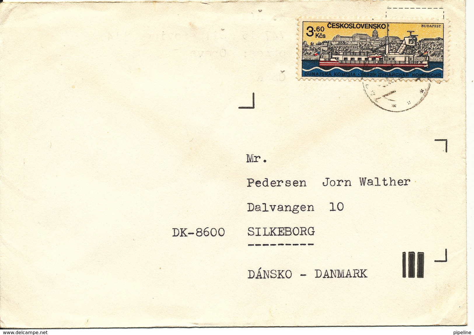 Czechoslovakia Cover Sent To Denmark Single Franked - Covers & Documents