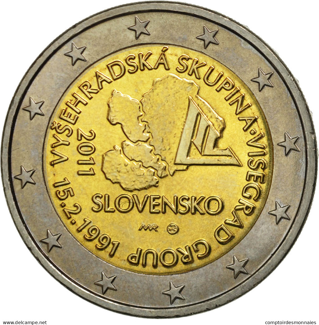 Slovaquie, 2 Euro, Visegrad, 2011, SPL, Bi-Metallic - Eslovaquia