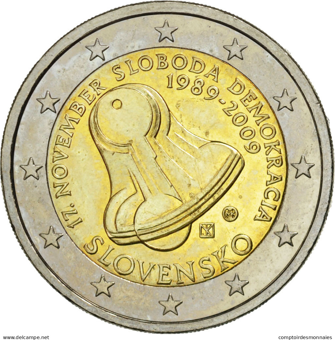 Slovaquie, 2 Euro, 20 Birthday, 2009, SPL, Bi-Metallic - Slovaquie