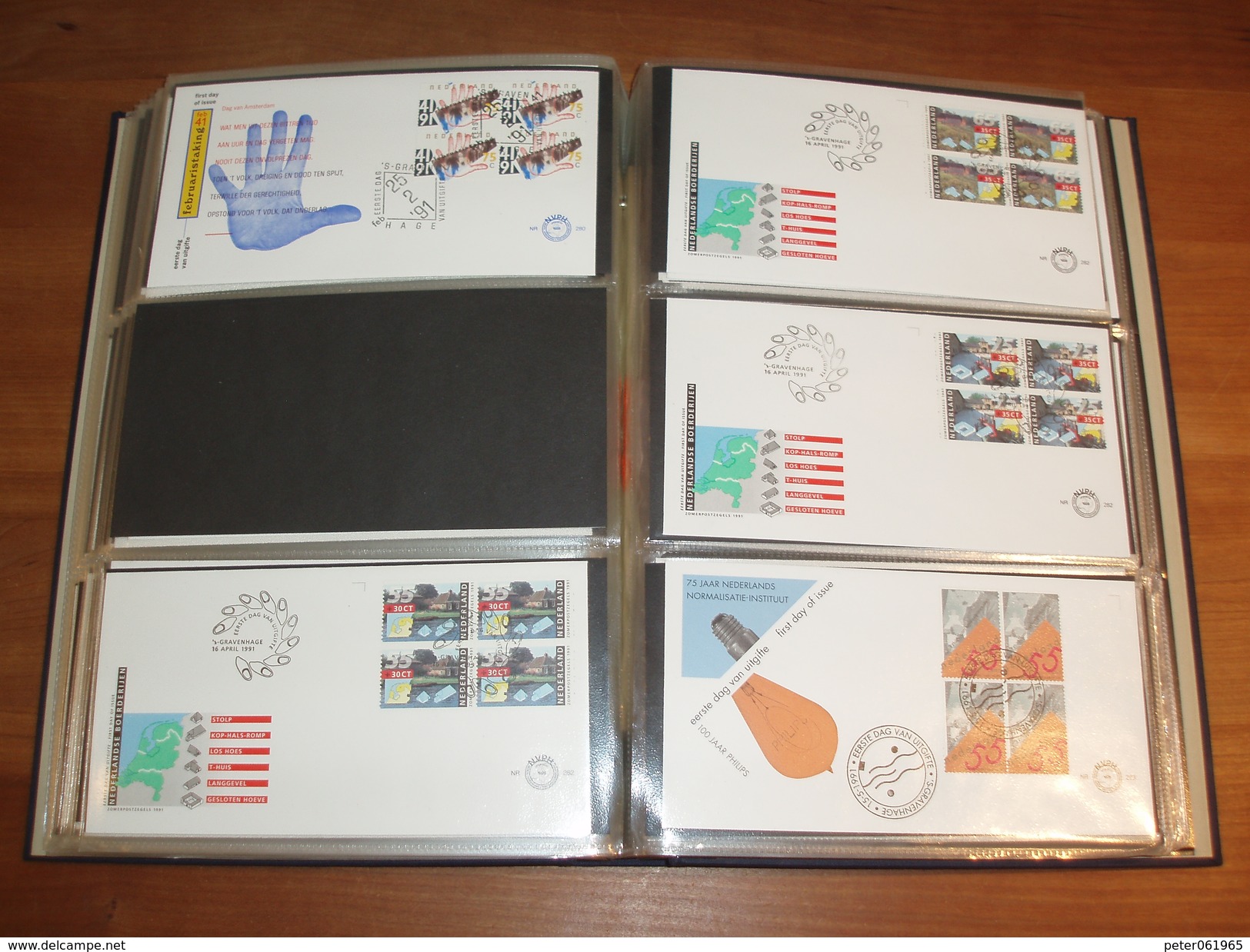 DAVO FDC album met 156 FDC's (met blokken van 4) Nederland