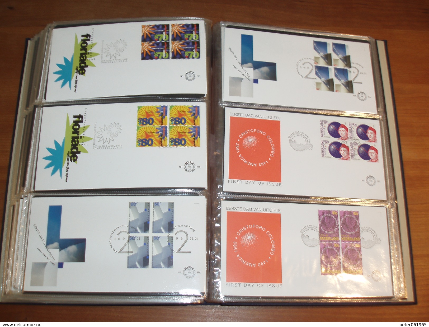 DAVO FDC album met 156 FDC's (met blokken van 4) Nederland