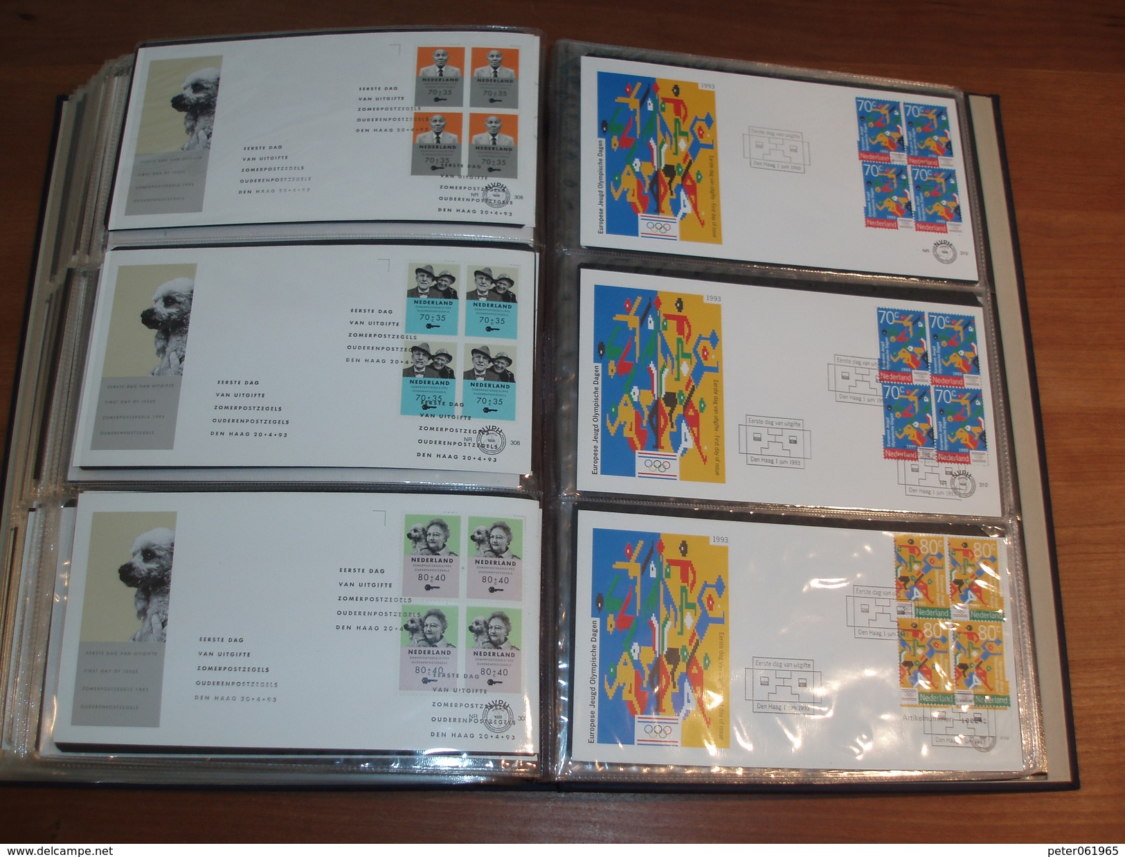 DAVO FDC album met 156 FDC's (met blokken van 4) Nederland