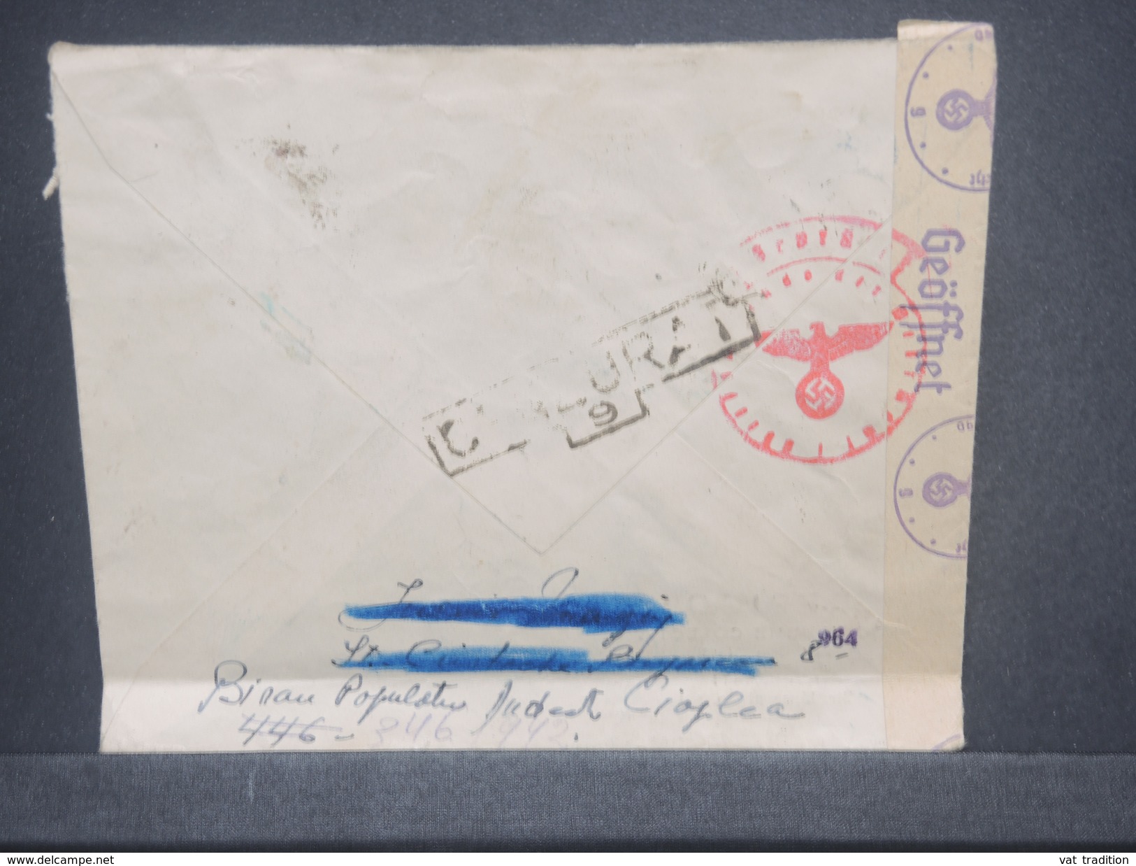 ROUMANIE - Enveloppe En Recommandé Exprès De Bucarest Pour La France En 1943 , Affranchissement Plaisant - L 7288 - 2. Weltkrieg (Briefe)