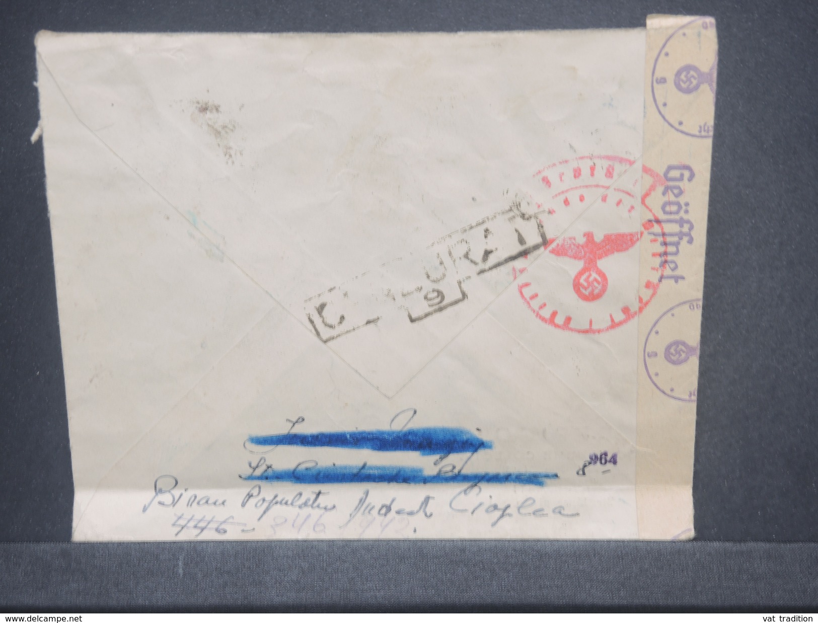 ROUMANIE - Enveloppe En Recommandé Exprès De Bucarest Pour La France En 1943 , Affranchissement Plaisant - L 7288 - Storia Postale Seconda Guerra Mondiale