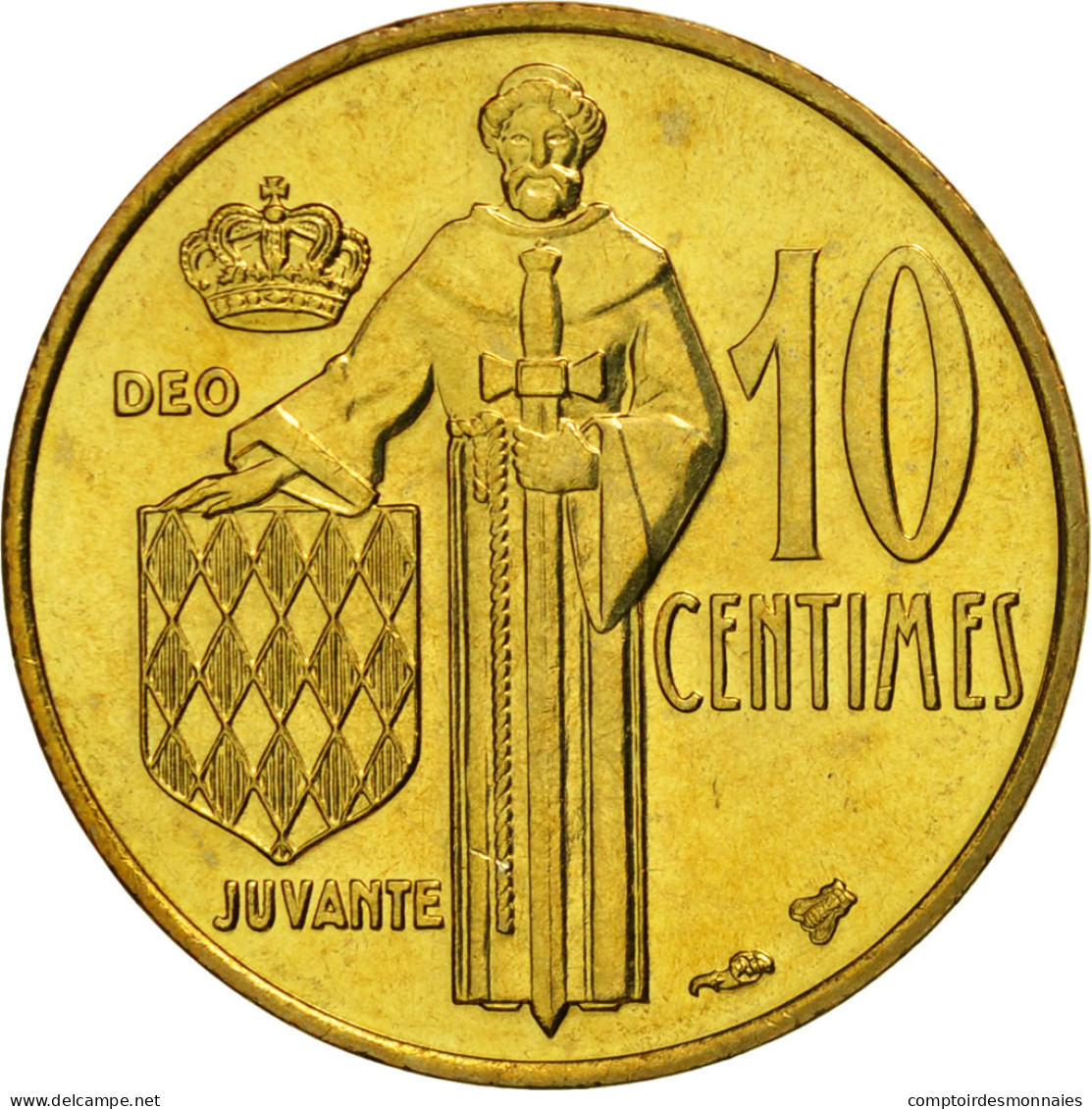 Monnaie, Monaco, Rainier III, 10 Centimes, 1995, Paris, FDC, Aluminum-Bronze - 1960-2001 Nouveaux Francs