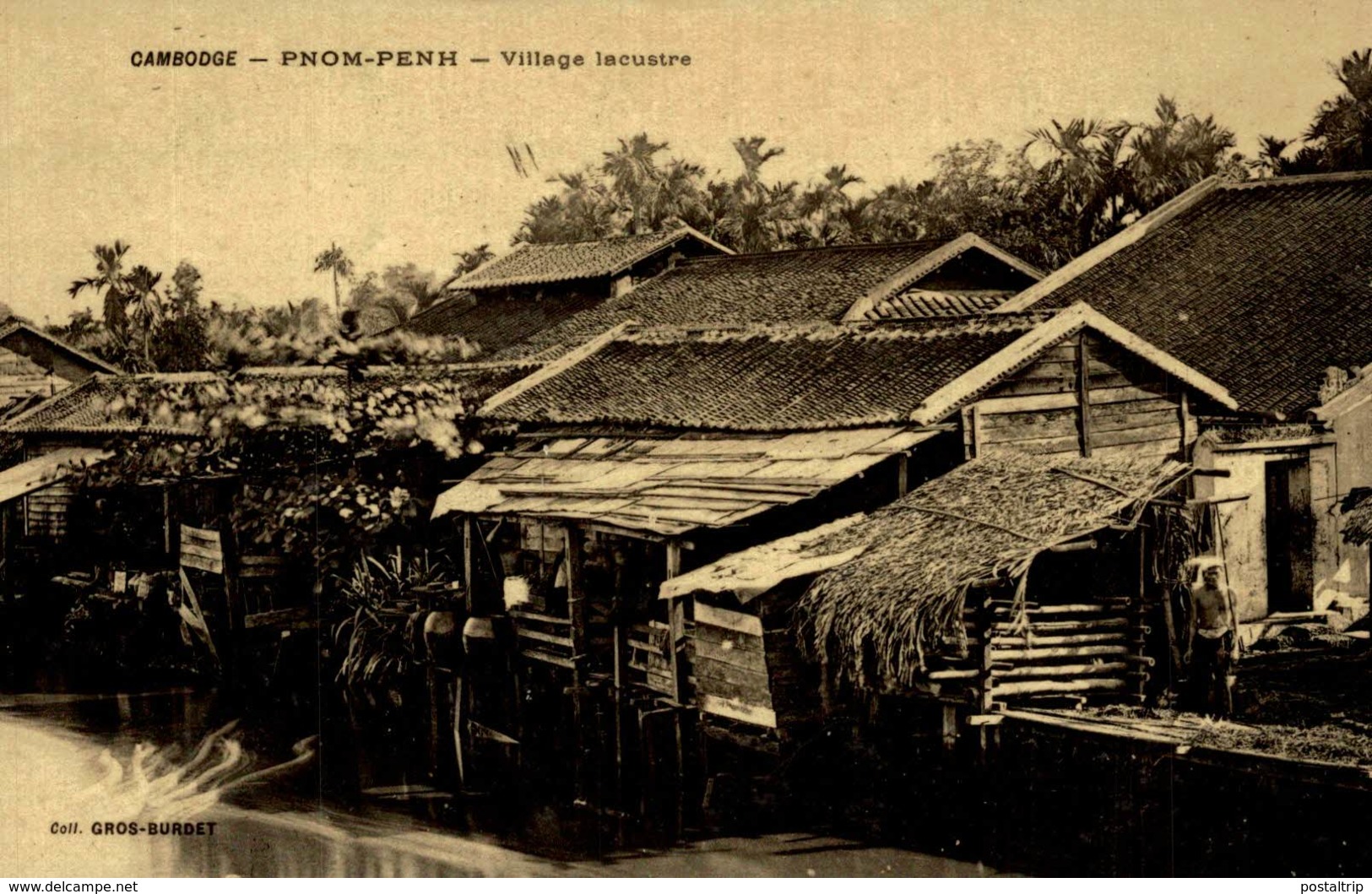 RPPC  CAMBODGE PHOM PENH VILLAGE LACUSTRE - Camboya