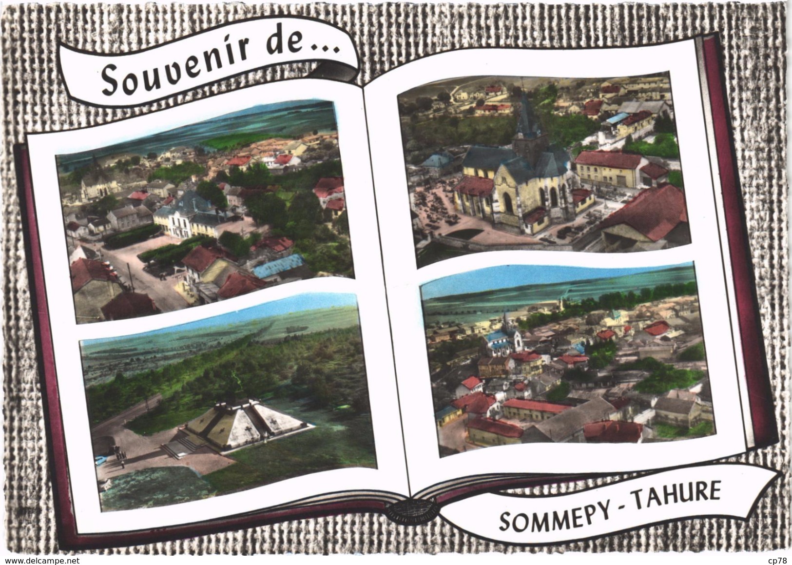 SOMMEPY-TAHURE (51) Souvenir De .... - Diverses Vues Aériennes - Rare - Autres & Non Classés